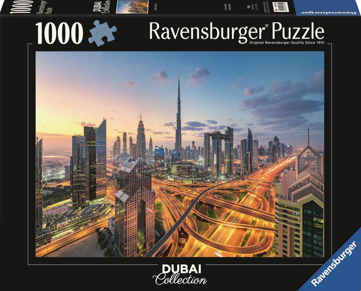 Puzzle Ravensburger 1000 dílků Dubaj: Panorama