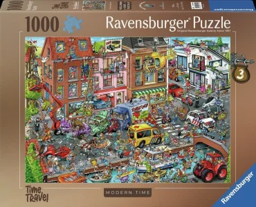Puzzle Ravensburger 1000 dílků Ray's Comic – Cestování časem: Moderní doba (3)