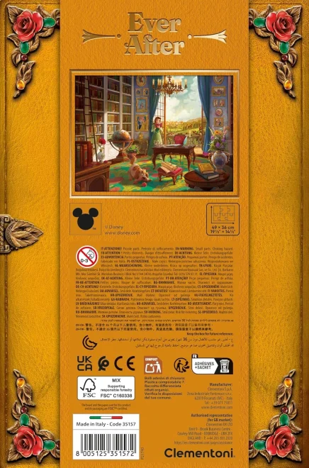 Puzzle Clementoni 500 dílků Disney princezny - Na věky: Belle