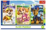 Puzzle pro děti Trefl 3x50 dílků Tlapková patrola: Naši pejsci 3v1