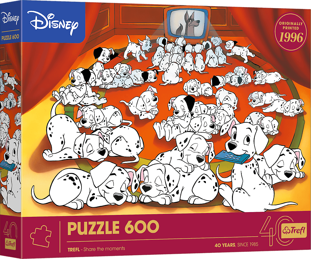 Puzzle Trefl 600 dílků 101 dalmatinů (40. výročí Trefl)