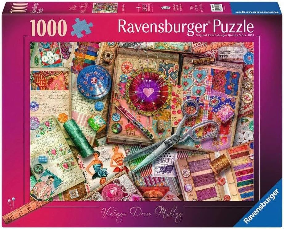 Puzzle Ravensburger 1000 dílků Vintage krejčovství
