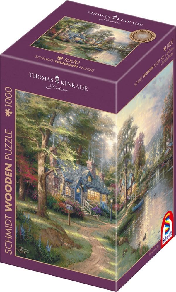 Dřevěné puzzle Schmidt 1000 dílků Vesnice u jezera