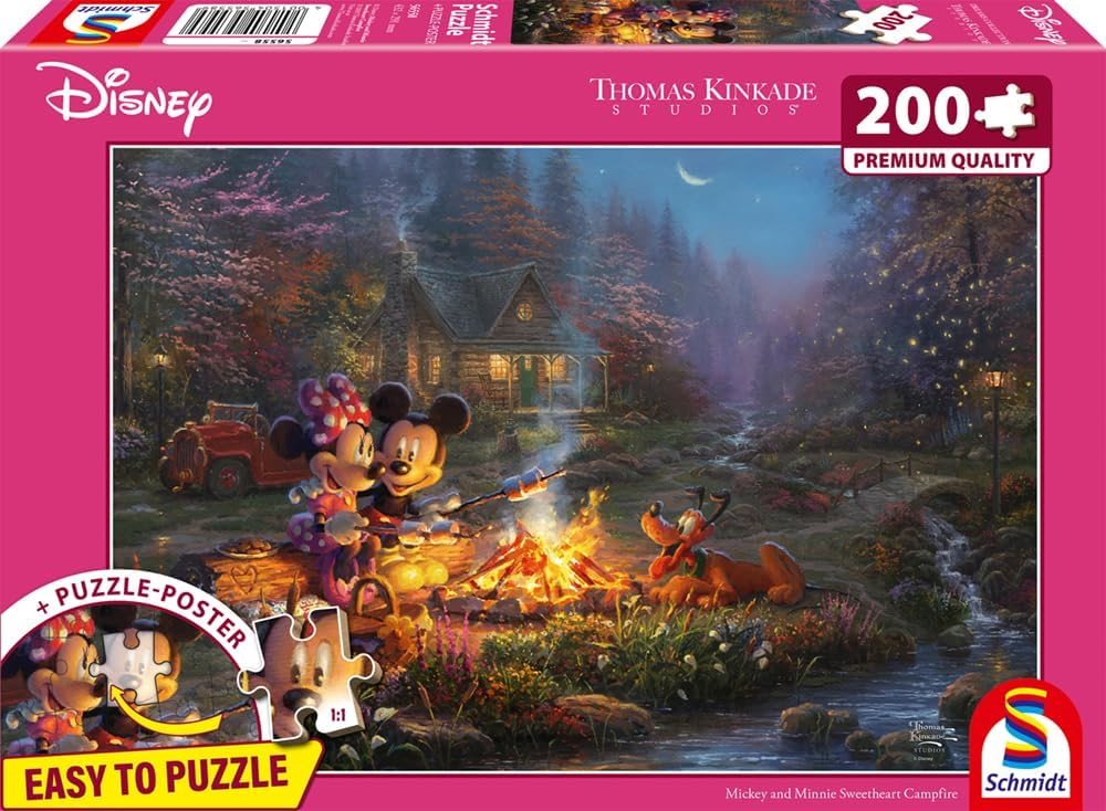 Puzzle Mickey a Minnie: Romantika u ohně 200 dílků