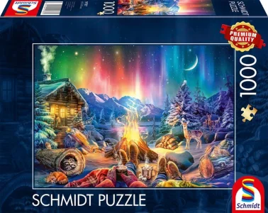 Puzzle Schmidt 1000 dílků Romantika u ohně pod hvězdami