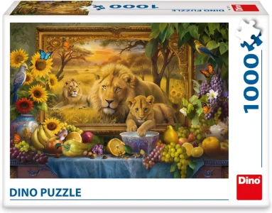 Puzzle Dino 1000 dílků Z obrazu: Lvi