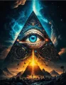 Diamantové malování Norimpex 40x30 cm Vševidoucí oko nad pyramidou
