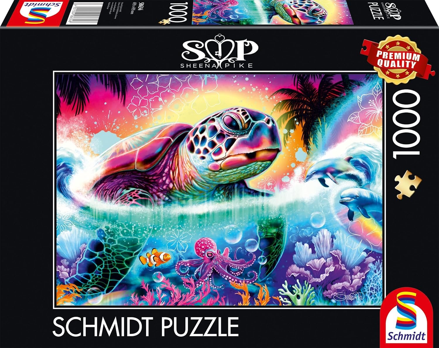 Puzzle Neonová želva 1000 dílků SCHMIDT