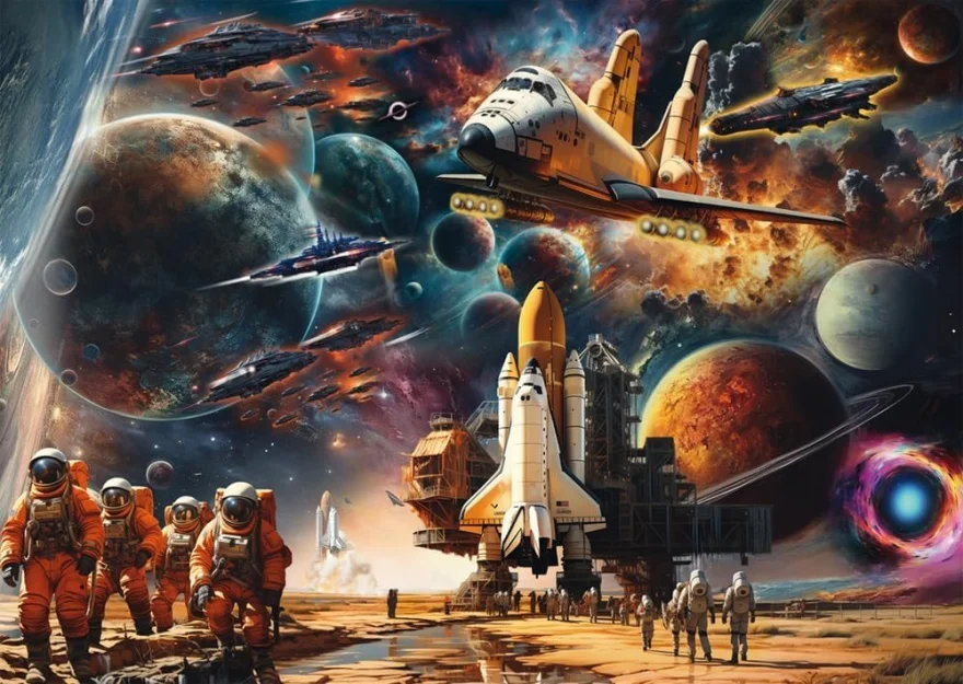 Puzzle Schmidt 1000 dílků Vábení vesmíru, cesty do vzdálených galaxií