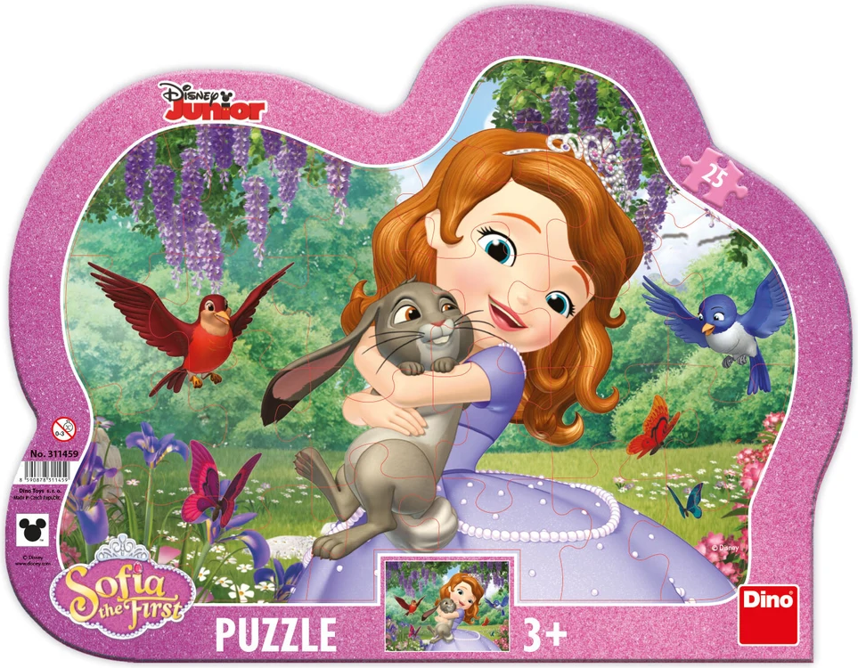Puzzle pro děti Dino 25 dílků Sofie a zvířátka