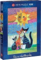 HEYE Metalické puzzle Slunce 1000 dílků