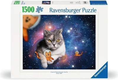 Puzzle Ravensburger 1500 dílků Kočky ve vesmíru
