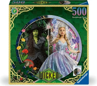 Kulaté puzzle Ravensburger 500 dílků Čarodějka 2
