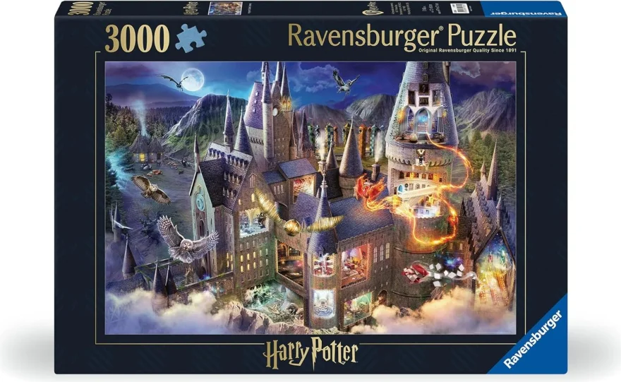 Puzzle Ravensburger 3000 dílků Harry Potter: Pohled do bradavického hradu