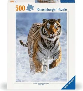 Puzzle Ravensburger 500 dílků Tygr na sněhu