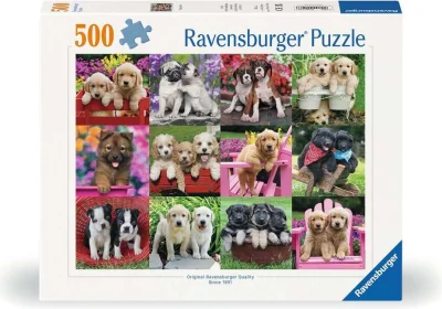Puzzle Ravensburger 500 dílků Štěňata