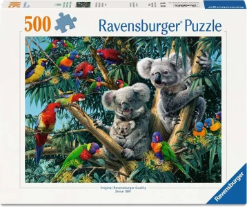 Puzzle Ravensburger 500 dílků Koaly na stromě
