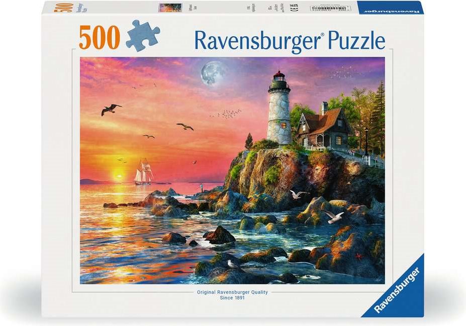 Puzzle Ravensburger 500 dílků Maják na útesu