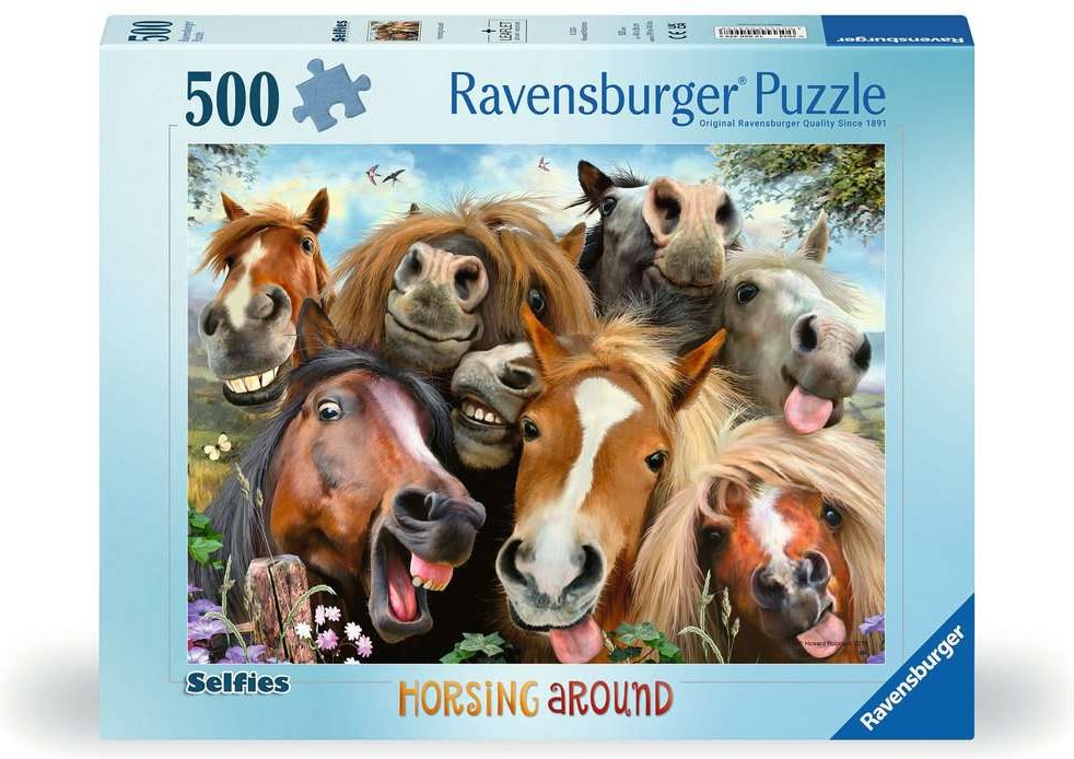 Puzzle Ravensburger 500 dílků Koňské selfie