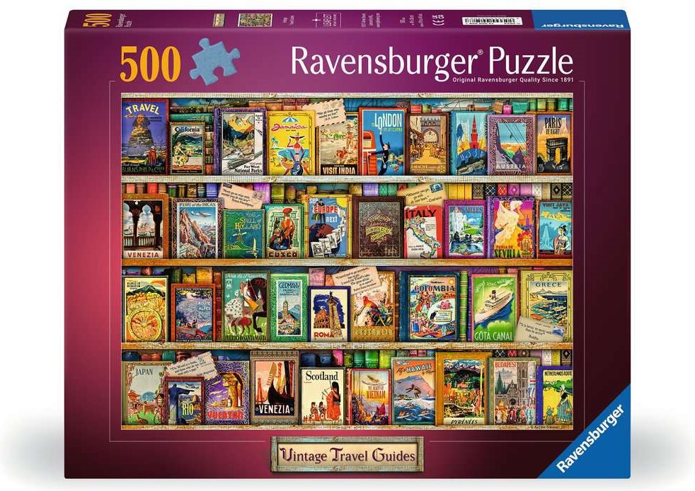 Puzzle Ravensburger 500 dílků Staré cestovní průvodce