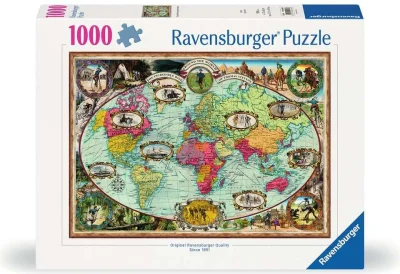 Puzzle Ravensburger 1000 dílků Na kole okolo světa