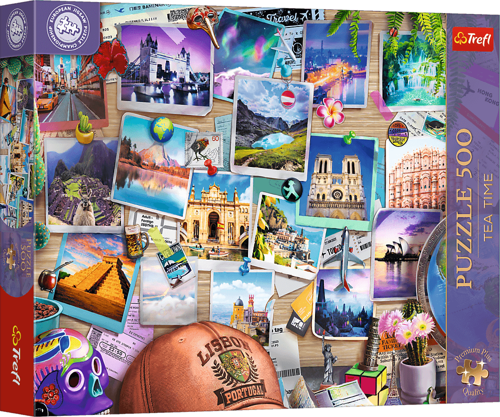 Puzzle Trefl 500 dílků Tea Time: Vzpomínky z cest