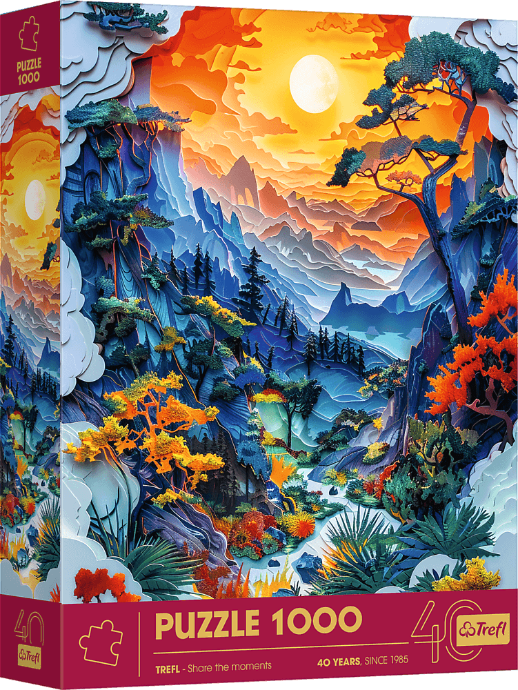 Puzzle Trefl 1000 dílků Paper Art: Údolí (40. výročí Trefl)
