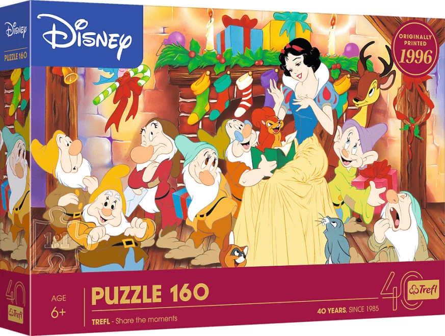 Puzzle pro děti Trefl 160 dílků Sněhurka: Pohádkové Vánoce (40. výročí Trefl)