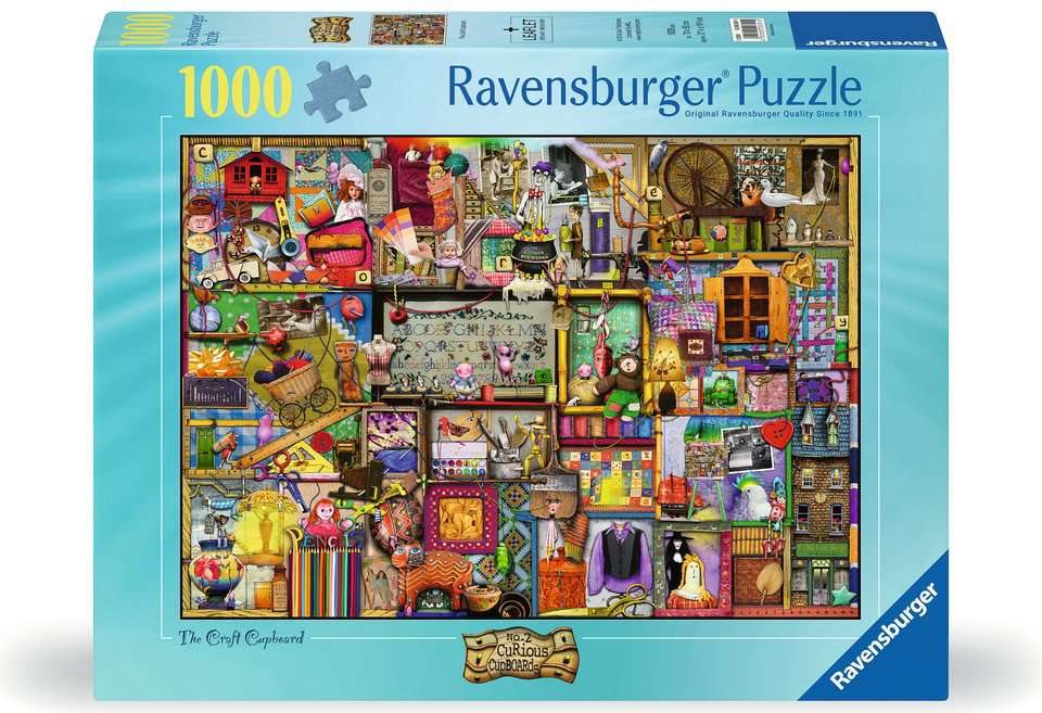 Puzzle Ravensburger 1000 dílků Curious Cupboards č. 2 - Skříň na tvoření