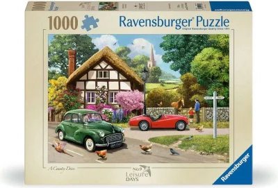 Puzzle Ravensburger 1000 dílků Leisure days č. 9 - Projížďka venkovem