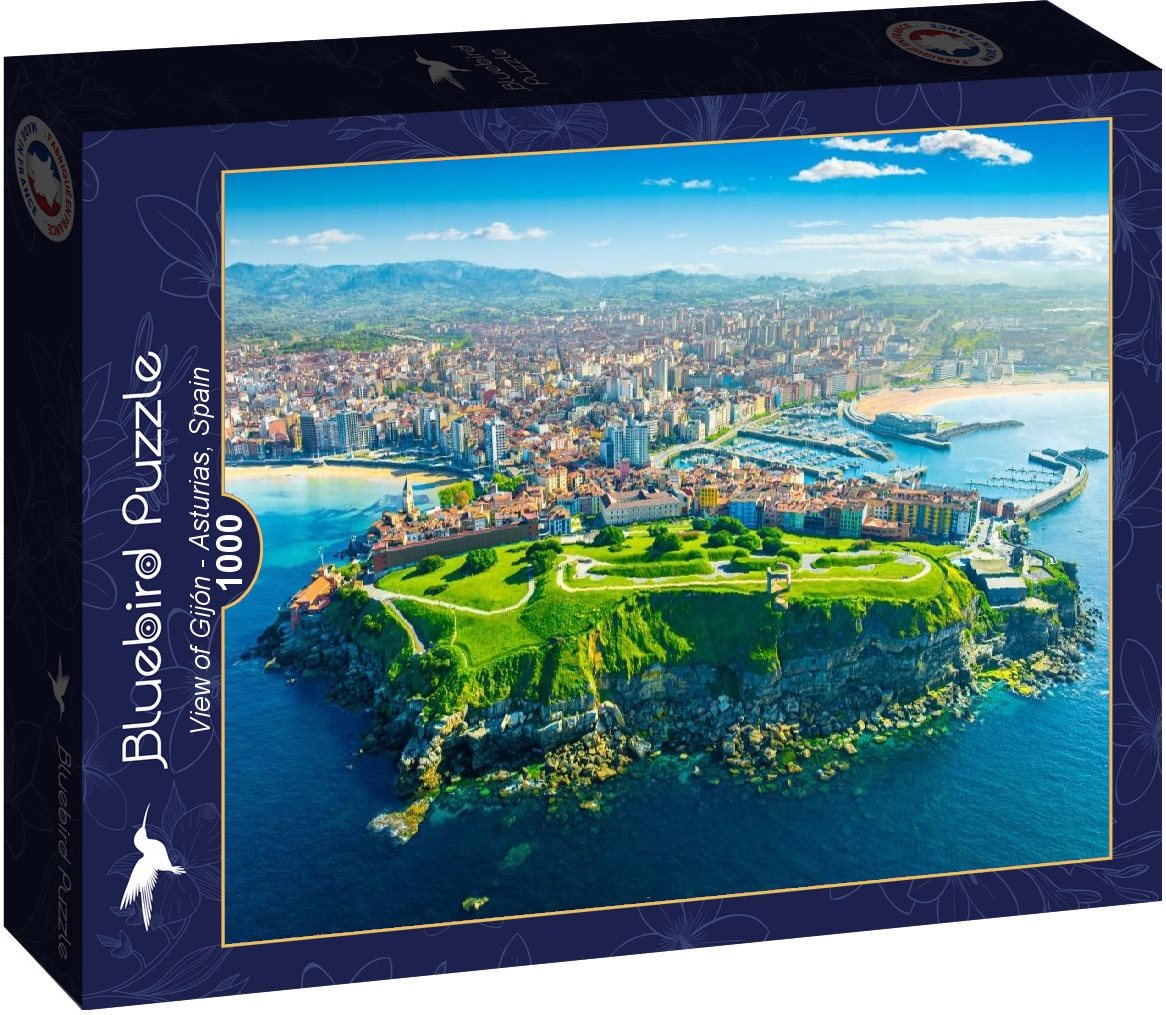 Puzzle BLUEBIRD 1000 dílků Výhled na Gijón – Asturie, Španělsko