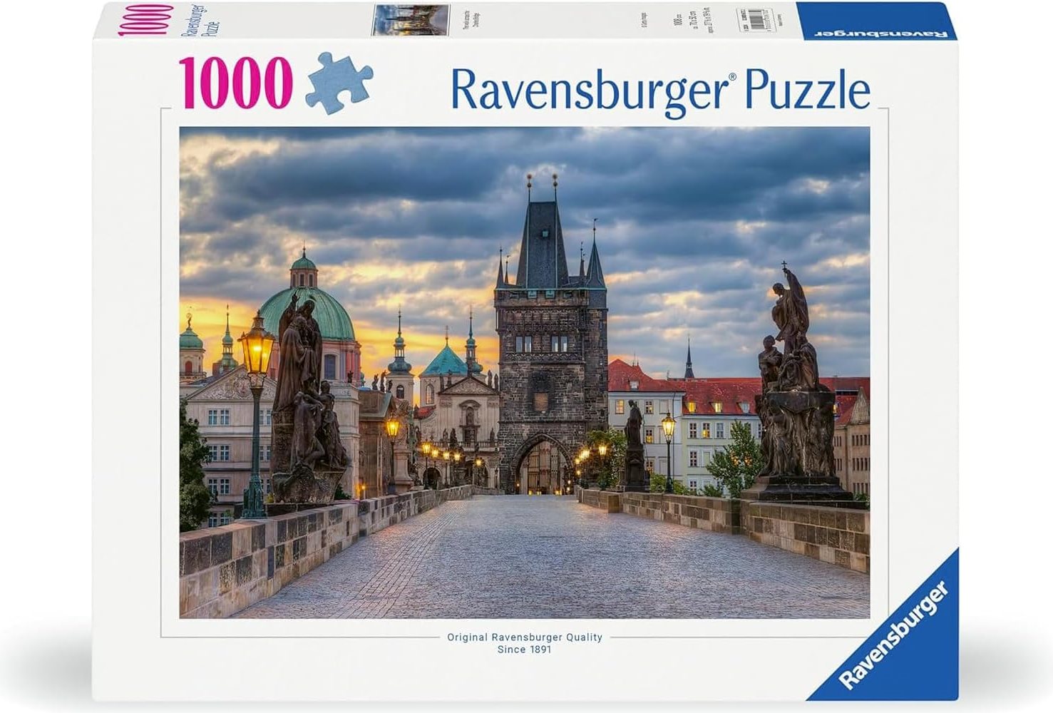 Puzzle Ravensburger 1000 dílků Procházka po Karlově mostě