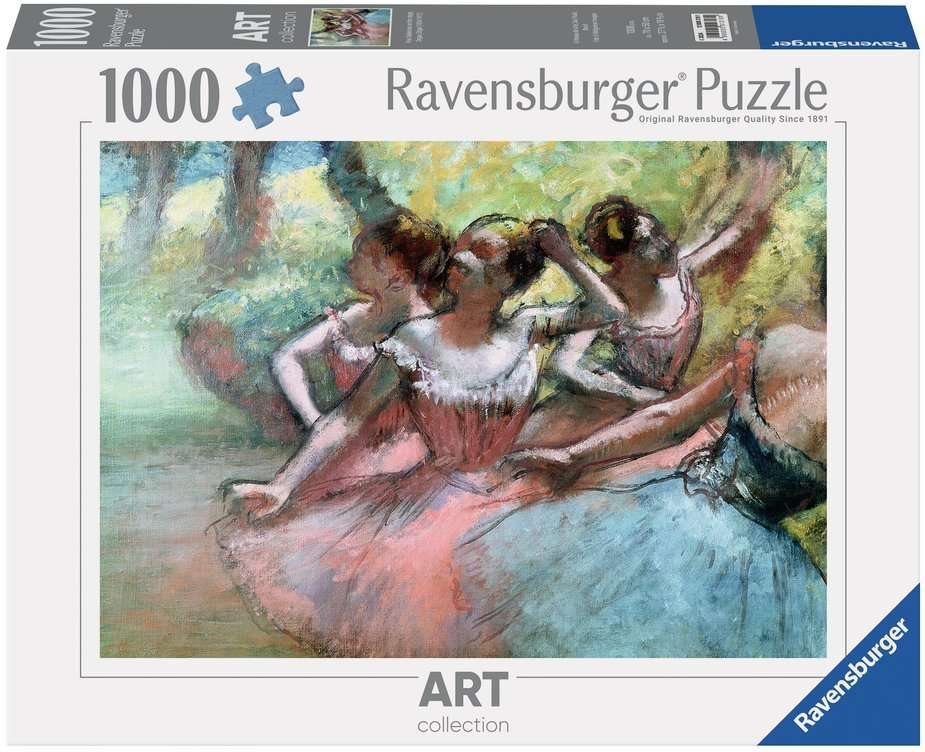 Puzzle Ravensburger 1000 dílků Art Collection: E.Degas - Čtyři baletky na jevišti
