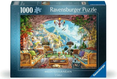 Puzzle Ravensburger 1000 dílků Výhled ze středomořské terasy