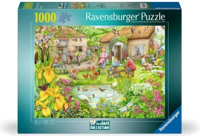 Puzzle Ravensburger 1000 dílků Cosy Café č. 3 - Kavárna Valley Farm Café