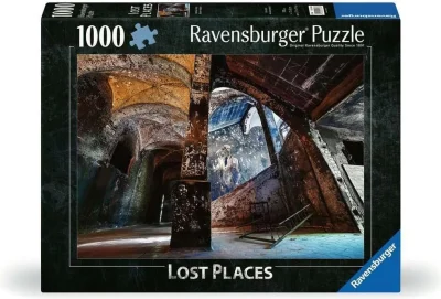 Puzzle Ravensburger 1000 dílků Ztracená místa: Alpský dům a graffiti (Beelitz-Heilstätten)