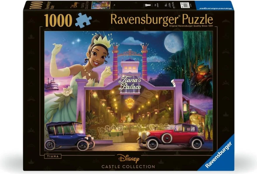 Puzzle Ravensburger 1000 dílků Disney Castle: Tiana (Princezna a žabák)