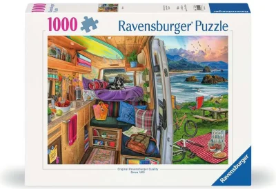 Puzzle Ravensburger 1000 dílků Pohled z karavanu