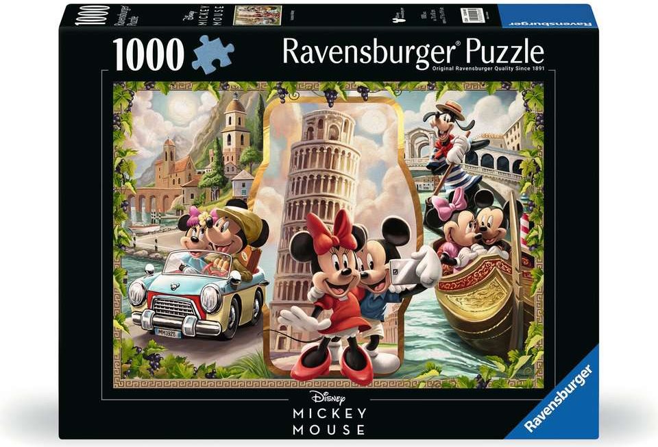 Puzzle Ravensburger 1000 dílků Disney: Prázdniny Mickeyho a Minnie