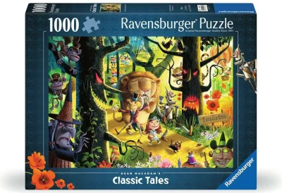 Puzzle Ravensburger 1000 dílků Lvi, tygři a medvědi