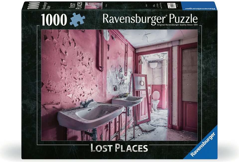 Puzzle Ravensburger 1000 dílků Ztracená místa: Růžová koupelna