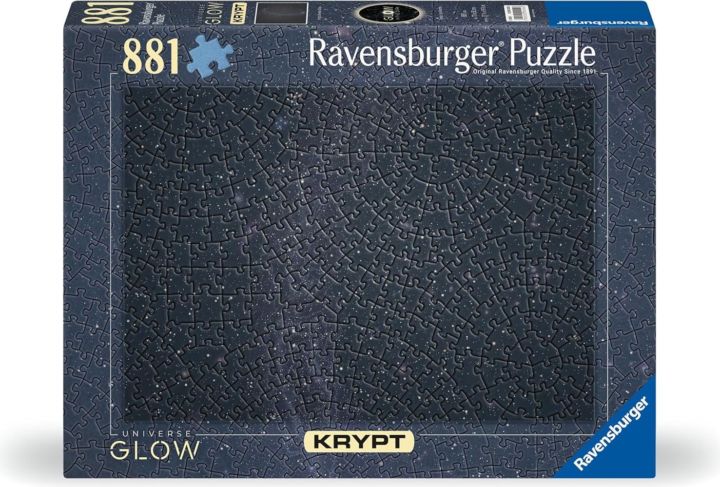 Svítící puzzle Ravensburger 881 dílků Krypt Universe Glow - Vesmírná záře