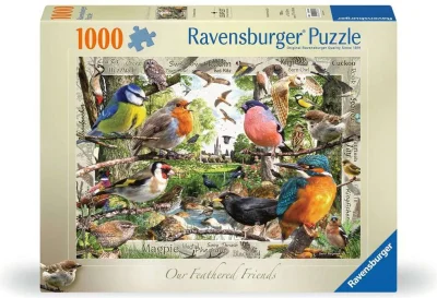Puzzle Ravensburger 1000 dílků Naši opeření přátelé