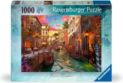 Puzzle Ravensburger 1000 dílků Romance v Benátkách