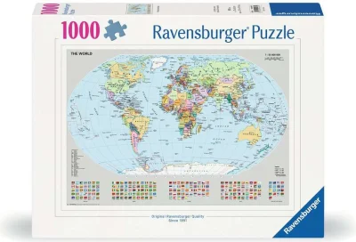 Puzzle Ravensburger 1000 dílků Politická mapa světa