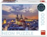 Svítící puzzle Neon Dino 1000 dílků Pohled na Hradčany