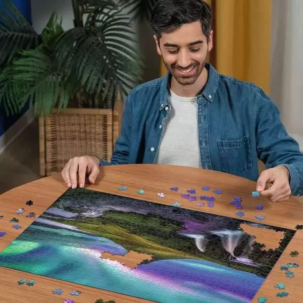 Puzzle Ravensburger 1000 dílků Síla přírody: Kouzelná noc na Islandu