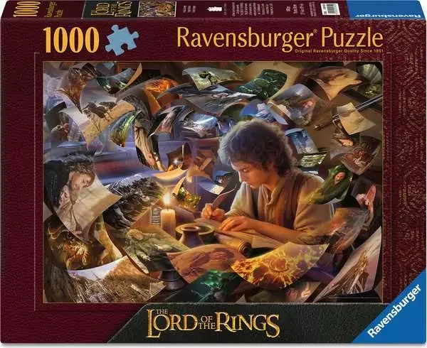 Puzzle Ravensburger 1000 dílků Pán prstenů: Dobrodružství statečného Froda