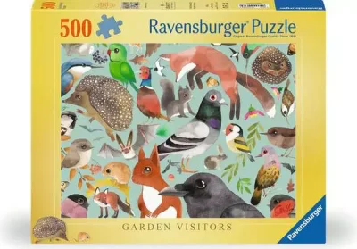 Puzzle Ravensburger 500 dílků Zahradní návštěvníci