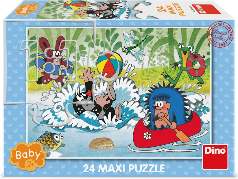 Puzzle pro děti Dino MAXI 24 dílků Krtek ve vodě
